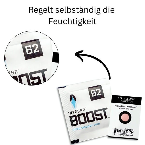 Integra Boost 62% – 8 g Feuchtigkeitsregulierung für Kräuter, Erntegut & Pflanzen | Wiederverwendbar & Umweltfreundlich
