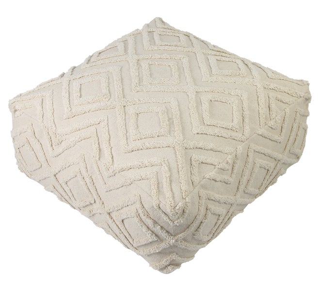 FRANK FLECHTWAREN | Pouf Can Marca, BAUMWOLLE, POLYPROPYLEN, 60 x 60 x 25 cm