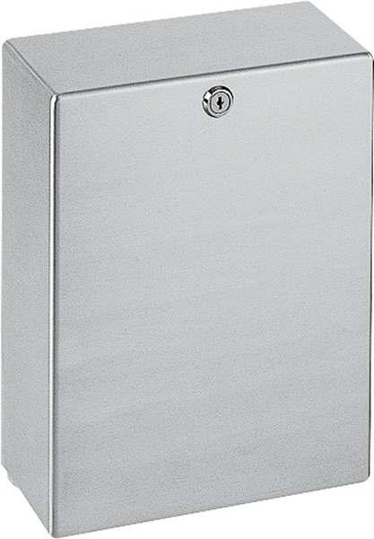 Wandgehäuse aus Edelstahl mit Schloss, rechteckig