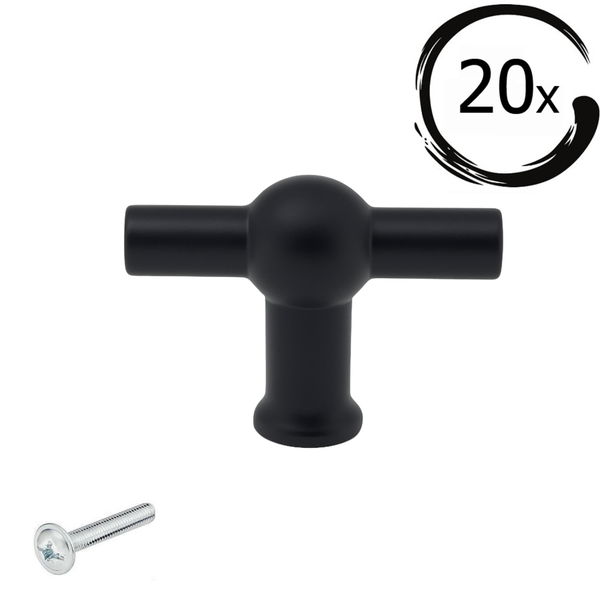 Möbelknopf inklusive Schraube, 20er Pack