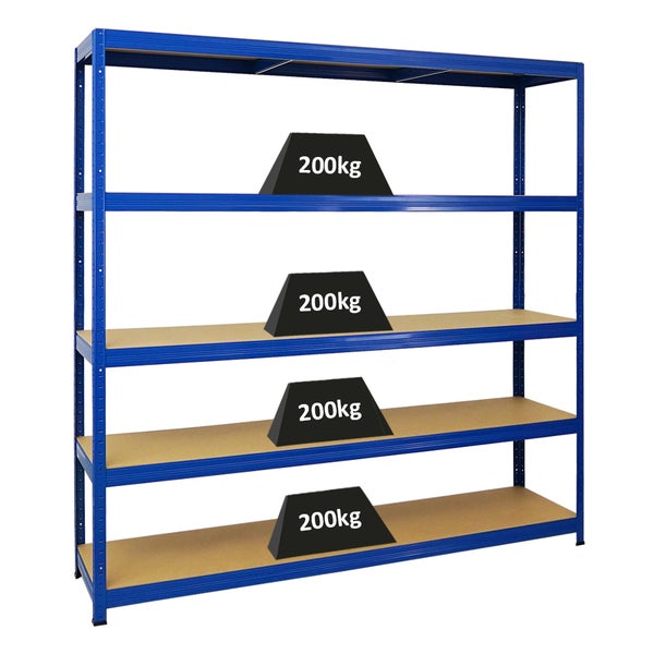 PROREGAL Schwerlastregal Giant Elephant HxBxT 180 x 180 x 45 cm Fachlast 200 kg Blau