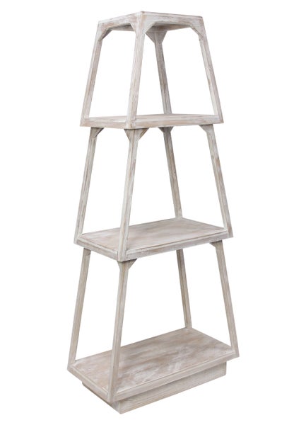 Holzregal mit drei Ablagen für die Wandmontage