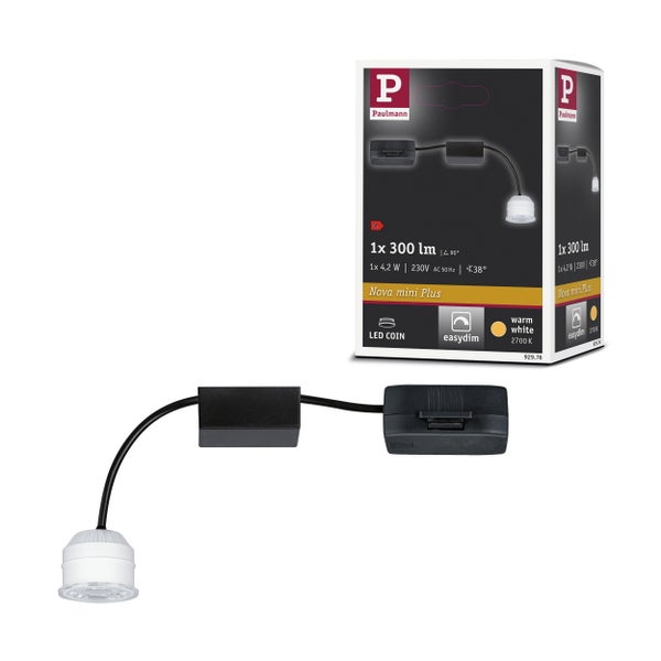 LED Modul Einbauleuchte Easy Dim Nova Mini Plus Coin rund 35mm Coin 4,2W 300lm 230V dimmbar 2700K Klar