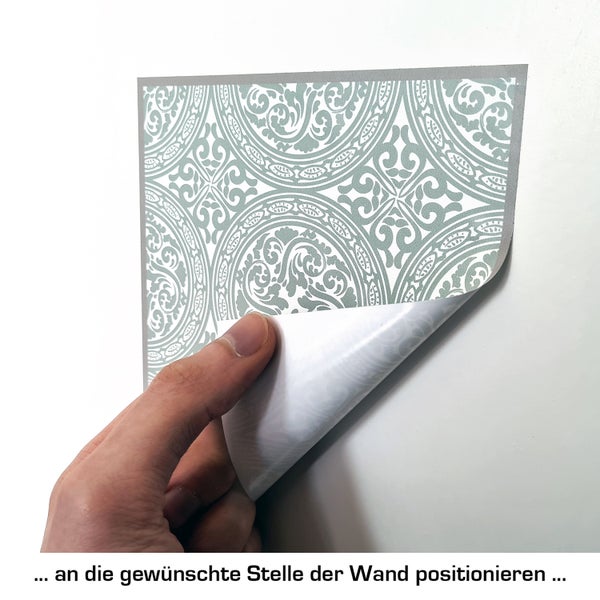 Fliesensticker, Stickerfliesen Mosaik, selbstklebend, bedruckt, ideal für Badezimmer und Küche im 12 Stück a 15x15cm_TS0201