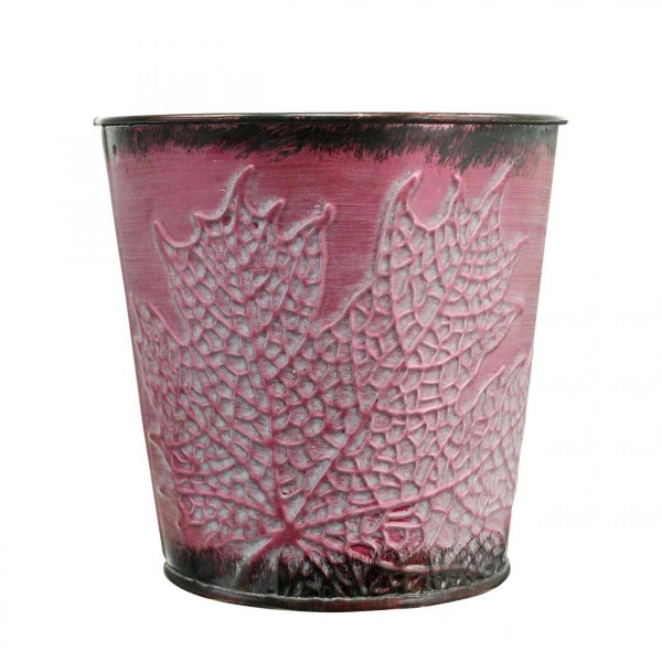 Blumentopf mit Blattmotiv