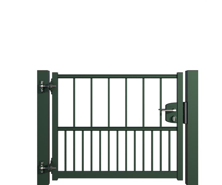 Gartentor aus Metall mit Schloss