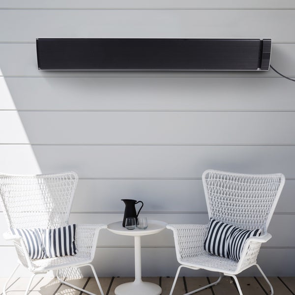 Outsunny Outdoor-Heizung, 2400 W Heizstrahler, 133 x 20 x 4,8 cm, Alu, Silber