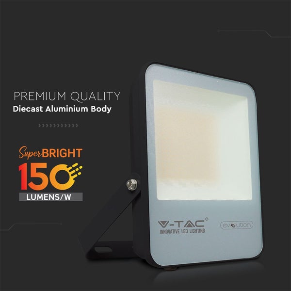 V-TAC VT-4931 - LED-Flutlicht - 150lm/w - IP65 - Schwarz - 30 Watt - 4500 Lumen - 3000K - 5