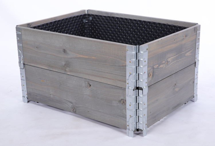 Hochbeetkisten GuardBox HxBxT 40x80x60 cm 2 Ebeneninkl. Luftpolsterfolie Grau