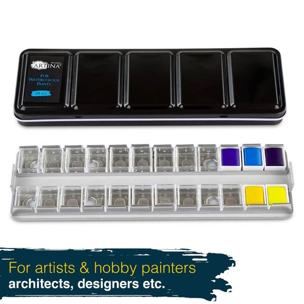 Artina Aquarellfarbenkasten mit 24 Farben