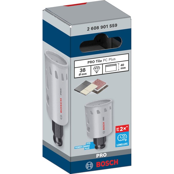 Bosch Pro Fliesenbohrer mit 38 Millimeter Durchmesser im Karton