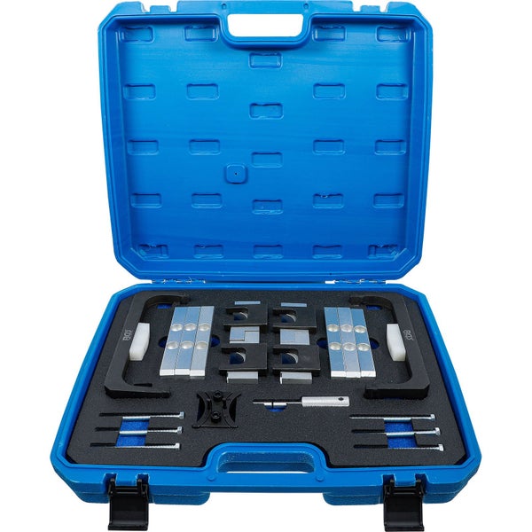 Werkzeugsatz für Radlager in einem blauen Werkzeugkoffer