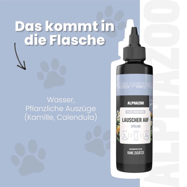 alphazoo Lauscher-Auf Ohrenreiniger für Hunde 250 ml
