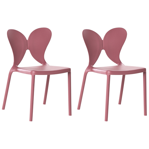 Zwei Stühle mit geschwungenen Rückenlehnen