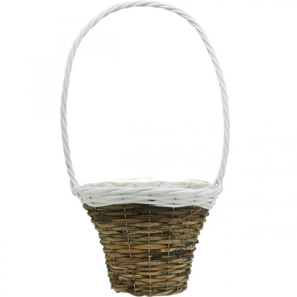 Korb aus Weide mit Henkel für Dekorationen