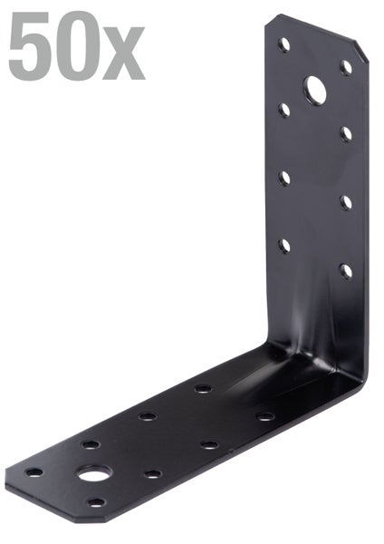 Winkelverbinder Metall für Holzkonstruktionen, 50 Stück Packung