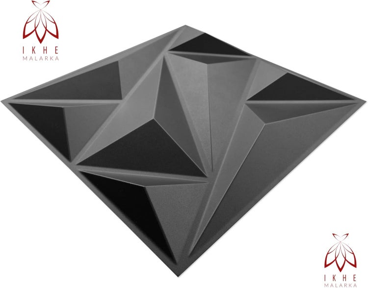 3D Paneele 30x30cm PVC Kunststoffpaneele Wandpaneele Deckenpaneelen D137-1 Onyx Schwarz