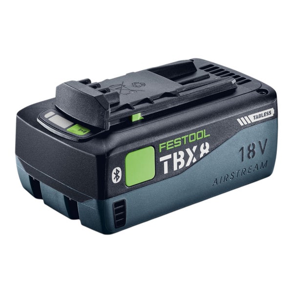 Festool 18 Volt Akkupack mit Bluetooth-Funktion und Airstream-Technologie.