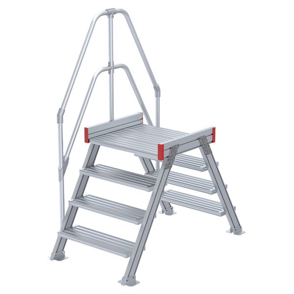Euroline 512 Übergang 60° 800mm Stufenbreite 2x4 Stufen Alu gerieft