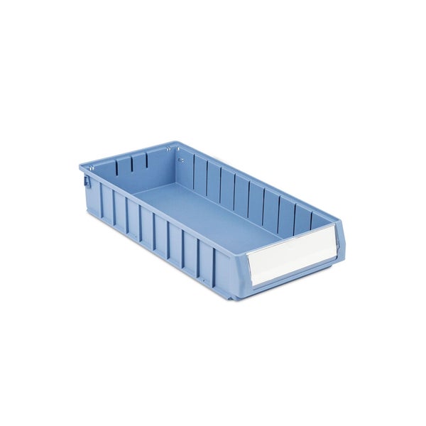 PROREGAL Regalkasten 500 BN Mit Etikett und Schutzhaube HxBxT 9 x 23,4 x 50 cm 7,8 Liter Sichtlagerkasten Sortimentskasten Sortimentsbox Kleinteilebox