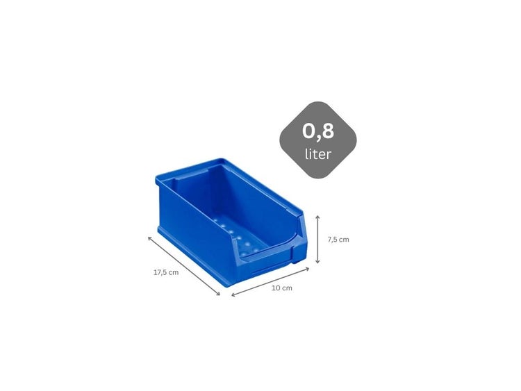 PROREGAL SuperSparSet 40x Blaue Sichtlagerbox 2.0 HxBxT 7,5 x 10 x 17,5 cm 0,8 Liter Sichtlagerbehälter