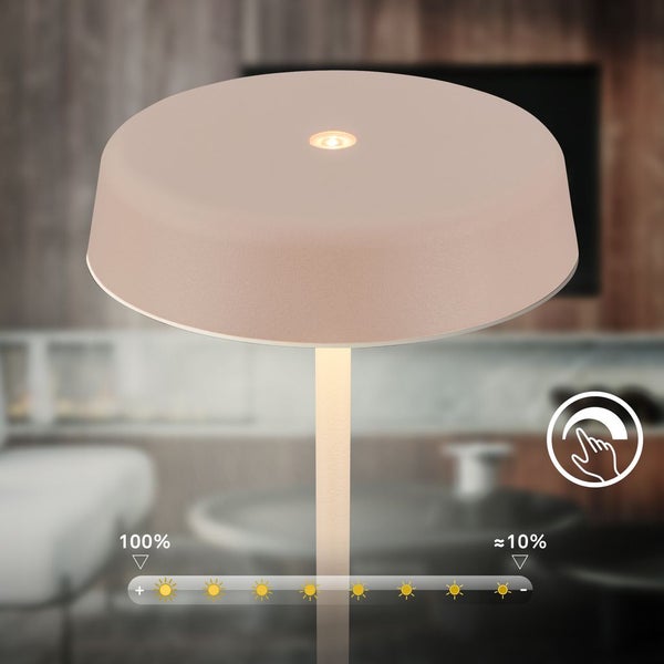 LED Tischlampe Akku LED Tischleuchte Kabellos Dimmbar Touch IP44 Outdoor