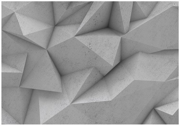 Fototapete mit geometrischem 3D-Betonmuster