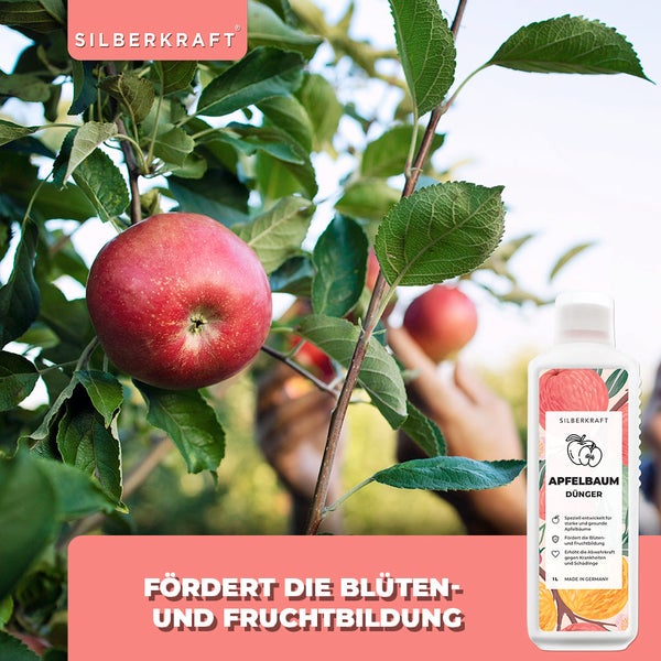 SILBERKRAFT Apfelbaum Dünger – Für starke Apfelbäume – NPK Flüssigdünger – 1 Liter