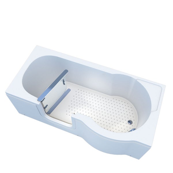 Badewanne mit Einstiegstür und Anti-Rutsch-Matte für mehr Sicherheit