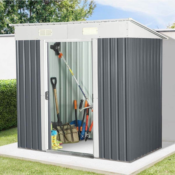 Home Deluxe - Geräteschuppen BOHIO - Größe: M - Maße 195 x 121 x 180 cm, Raumfläche 2,2 m², inkl. Fundament I Gerätehaus Gartenschuppen Gartenschrank