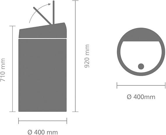 Brabantia Abfallbehälter Mit Soft Touch Öffnung 60 Liter HxBxT 71 x 40 x 40 cm Metall Weiß