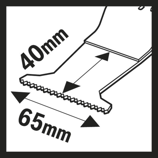 Bosch 5x HCS Tauchsägeblatt AII 65 APC Wood 40 x 65 mm - 2608662358
