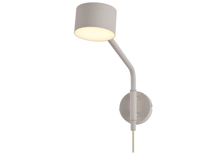 Moderne Wandleuchte mit verstellbarem Leuchtkopf und Zugschnur zur Wandmontage