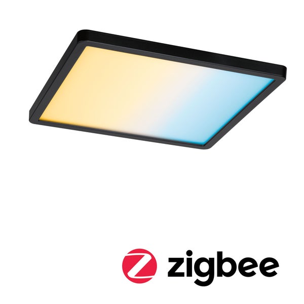 VariFit LED Einbaupanel Smart Home Zigbee 3.0 Areo IP44 eckig 230x230mm 16W 1400lm Tunable White Schwarz dimmbar