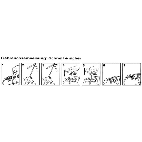 Anleitung zur schnellen und sicheren Verwendung eines Grillspießes.