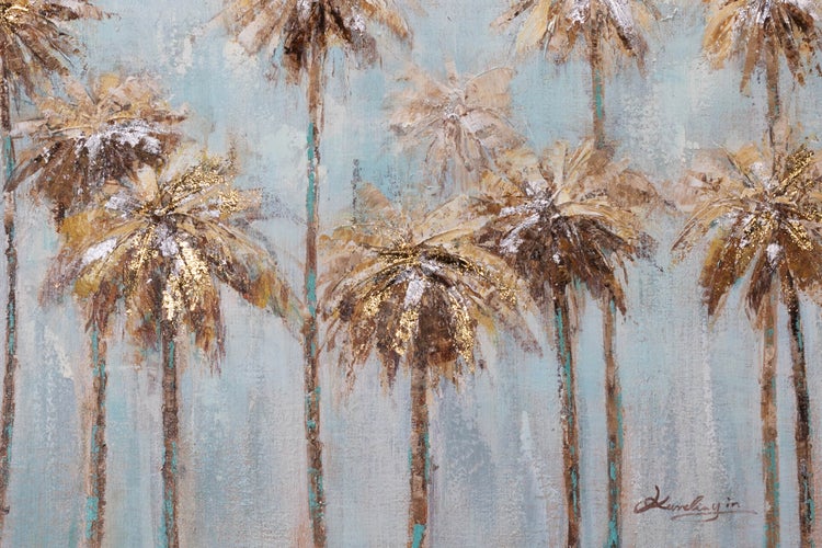 Handgemaltes Gemälde Acrylfarbe 120x60cm Blau