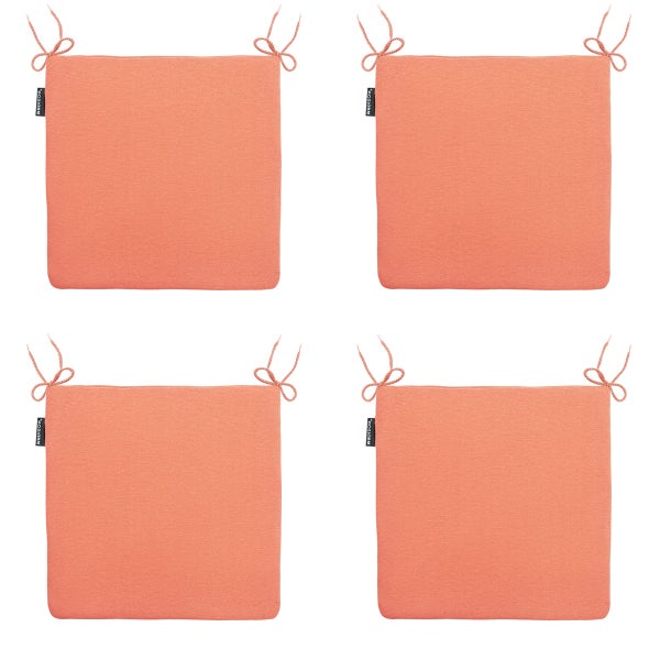 Sitzkissen Panama Flame Orange - Ca. 40x40 cm - 4er-Set