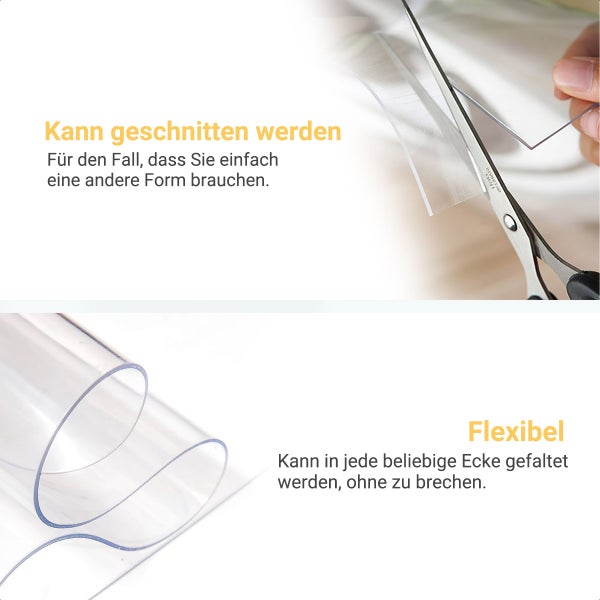 Goliving Bodenschutzmatte - 90 x 120cm - Bürostuhlmatte - PVC - Schalldicht - Für harte Böden - Transparent