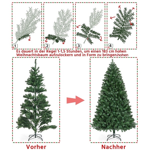 Anleitung zum Aufstellen eines künstlichen Weihnachtsbaums