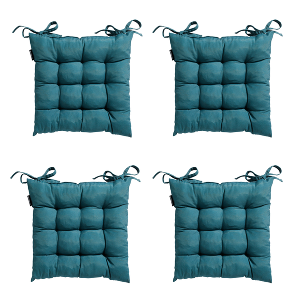 Sitzkissen Panama seeblau - Ca. 46x46 cm - 4er-Set