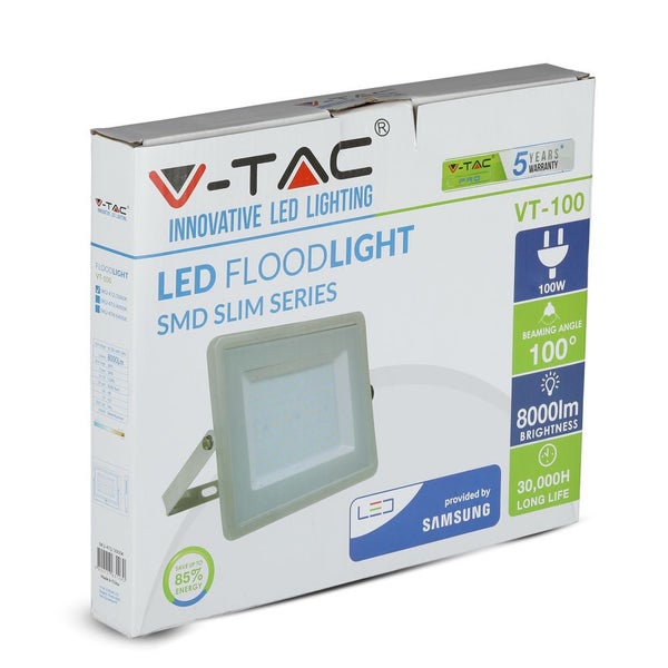 V-TAC LED-Flutlichtstrahler SMD Slim Serie in Produktverpackung