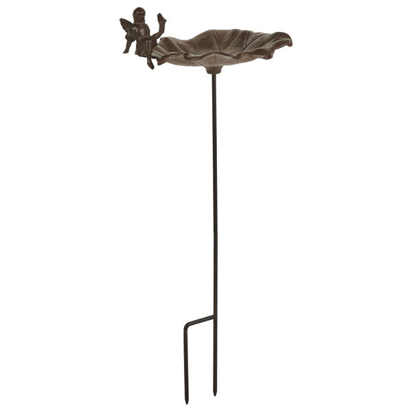 Vogeltränke mit Feenfigur für den Garten