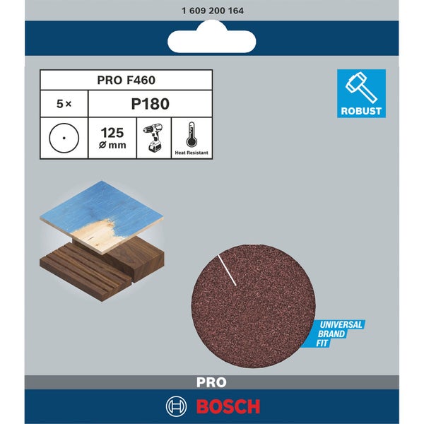 Bosch PRO F460 Schleifblatt 125 mm 180 - 1609200164