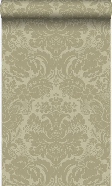 Origin Wallcoverings Tapete Ornamente Khaki - 53 cm x 10.05 m - 347035
