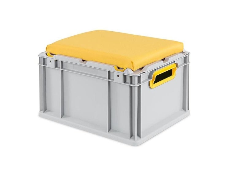 PROREGAL SparSet 6 x Eurobox NextGen Seat Box Gelb HxBxT 26,5 x 30 x 40 cm 20 Liter Griffe Offen Eurobehälter Sitzbox Transportbox