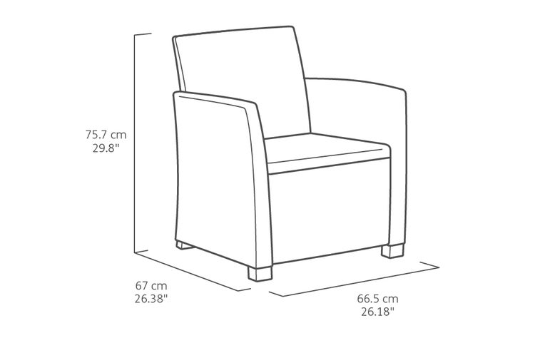 Keter Mia Loungeset - 4 Personen - Anthrazit