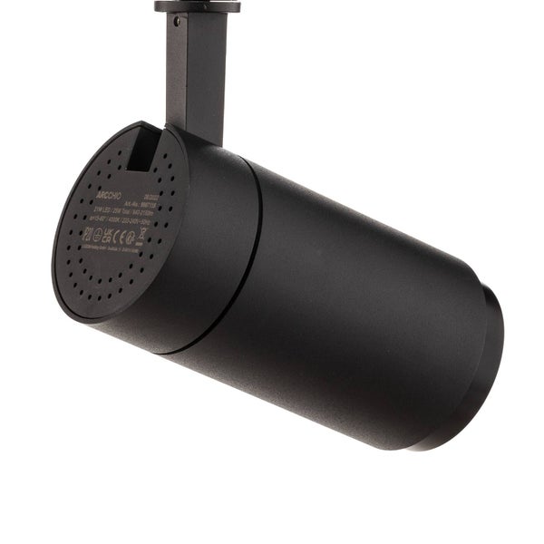 Arcchio LED Stromschienenstrahler Nanna in Schwarz aus Aluminium (1 flammig, ) Arbeitszimmerleuchte