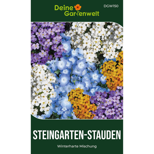 Samentüte für eine winterharte Mischung aus Steingarten-Stauden von Deine Gartenwelt.