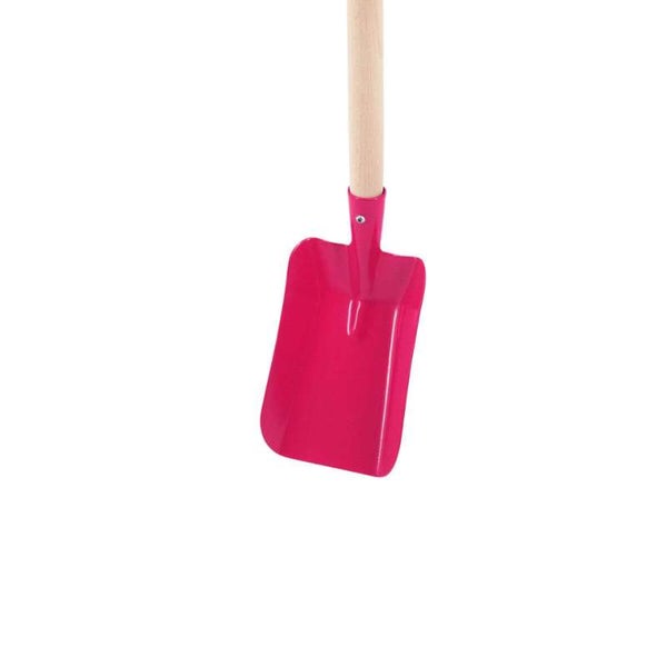 Kinderschaufel (Metall) mit Holzstiel - Pink