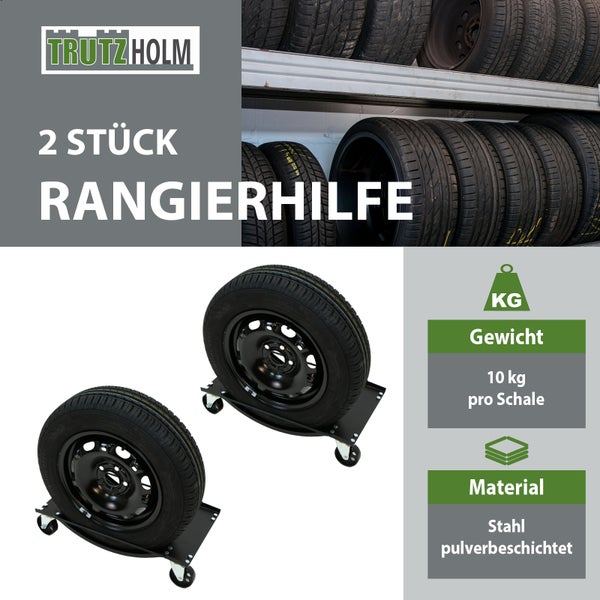 Zwei Rangierhilfen mit Reifen auf Rollen von TRUTZ HOLM